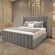 Premium Fabric Bed Frame - Super King, White - 2