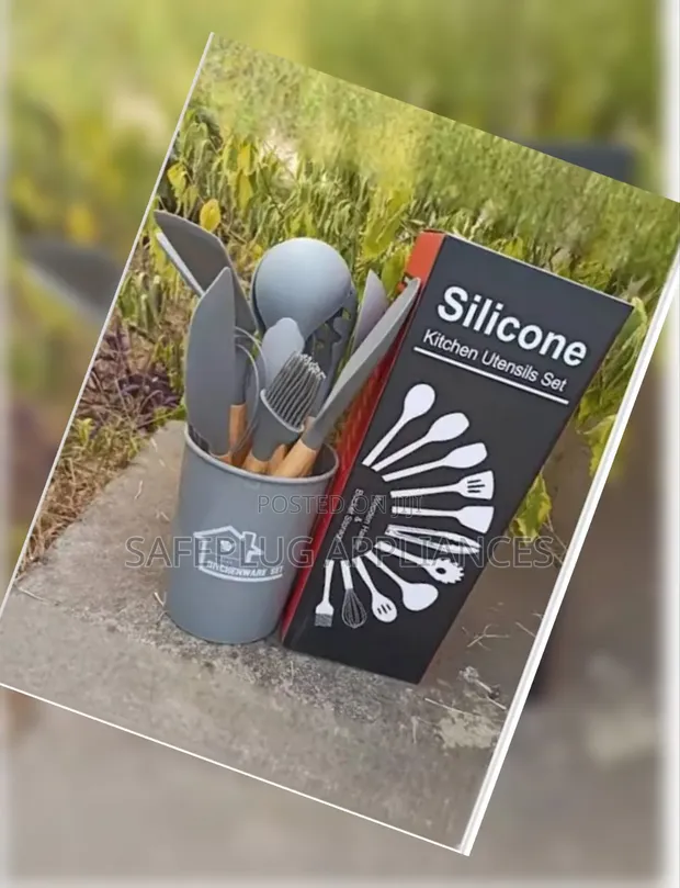 Seti ya Vijiko 12 vya Silicone Nyeusi - 1