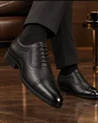 Men's Fashionable Leather Official Shoes (Sizes 40-45) - 1
