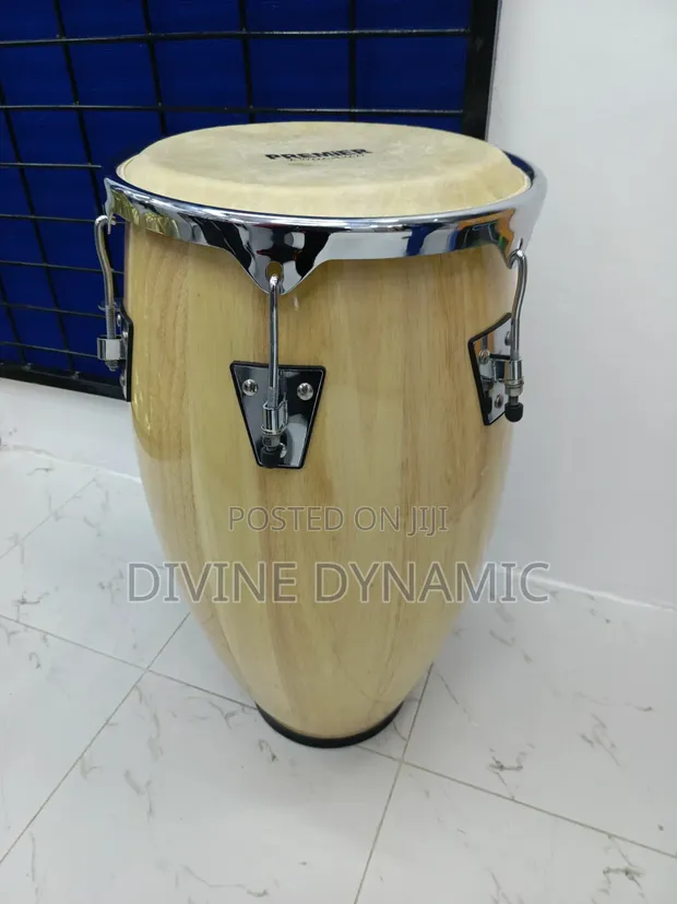 Percussion Conga Traditional Drum with Stand - 1