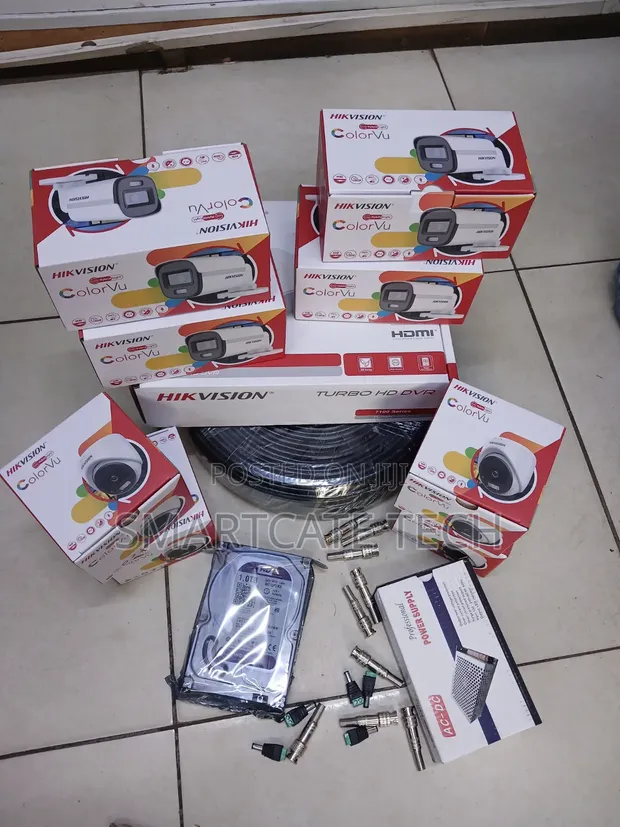Complete Hikvision 16CH Security Kit - 10 Full Colour Dome Bullets - 1