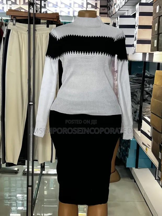 Two Piece Ladies Skirt - Knee-Length Pencil - 1