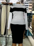 Two Piece Ladies Skirt - Knee-Length Pencil - 1