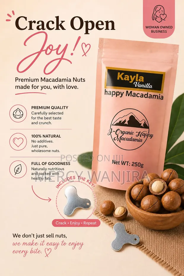 Kayla Organics Happy Roasted Macadamia Nuts 250g - 1