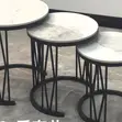 3-in-1 Executive Pure Marble Nesting Tables - 2