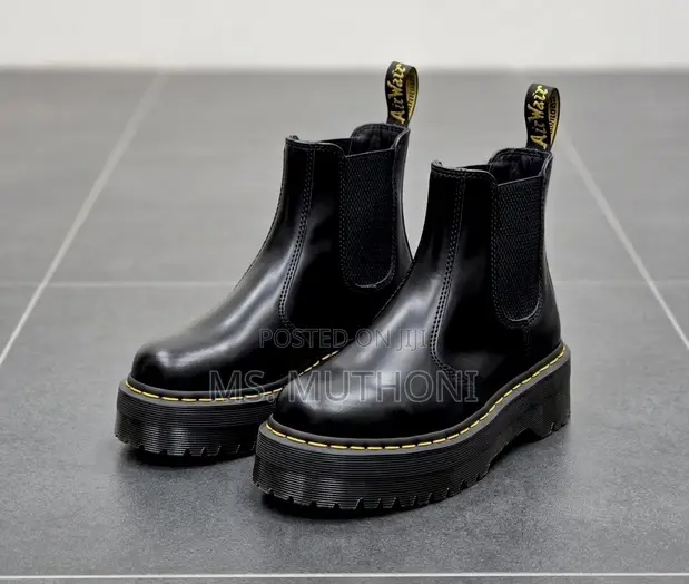 Dr. Martens 2976 Polished Smooth Platform Chelsea Boot - 1