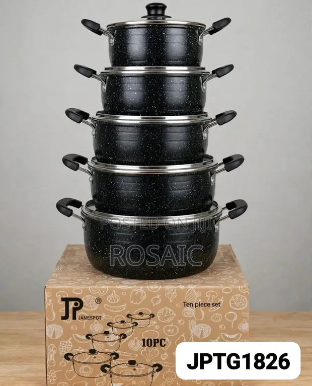Seti ya Sufuria 10pcs Nonstick - 1