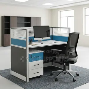 Individual Workstation Desk - Blue