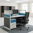 Individual Workstation Desk - Blue - 1