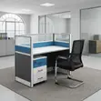 Individual Workstation Desk - Blue - 2