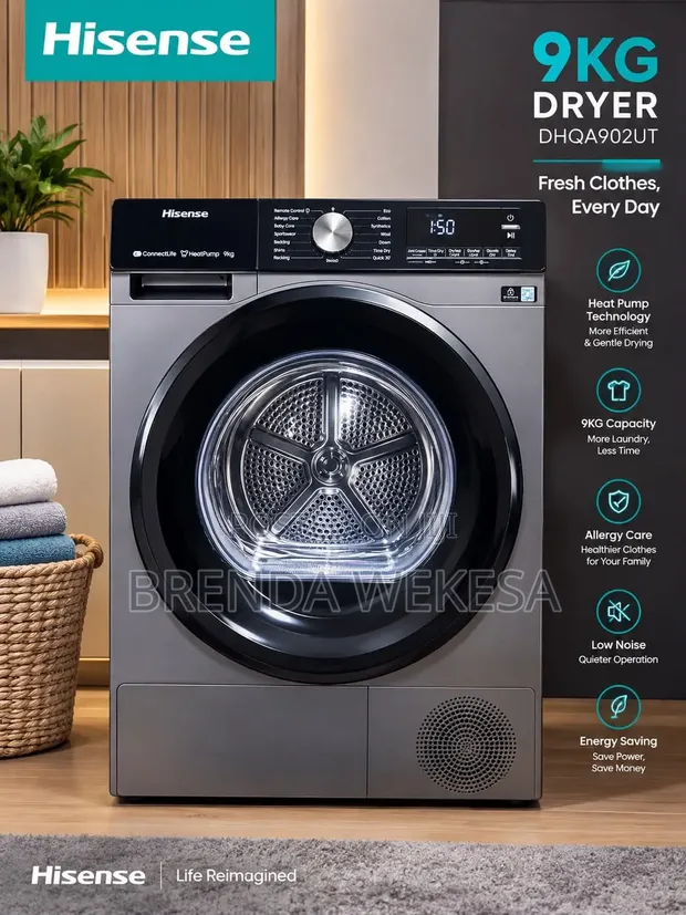 Hisense 9kg Heat Pump Dryer DHQA902UT - 1