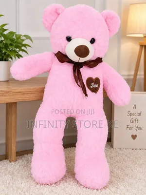 Kubwa 80cm Pink Teddy Bear na Moyo wa Upendo
