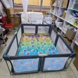 Playpen Kubwa ya Watoto Inayokunjwa (150x180cm) - Mipira 50 + Pete 2 - 3