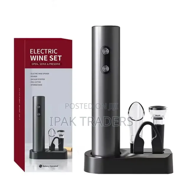 Electric Wine Opener - Black - 1