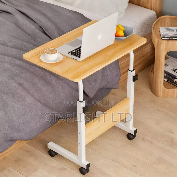 Light Brown Adjustable Laptop Table - 1