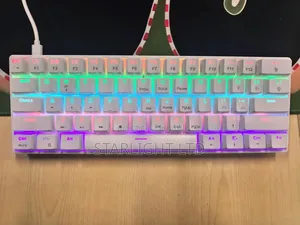 Kibodi ya Michezo ya Kubahatisha Nyeupe ya USB RGB - Mpya Kabisa