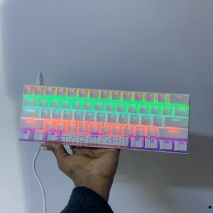 White Wired Gaming Keyboard with RGB
