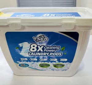 Yska 8X Laundry Pods - Vipande 35 vya Sabuni ya Kufulia Antibacterial