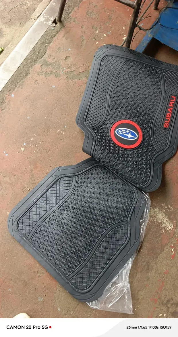 Subaru Branded Car Floor Mats - Textured Diamond Pattern - 1