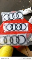 Gloss Black Audi Emblem Badges (Grille/Trunk) - 2