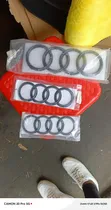 Audi Rings Nyeusi Gloss - Nembo ya Grille ya Mbele/Begi ya Nyuma - 1