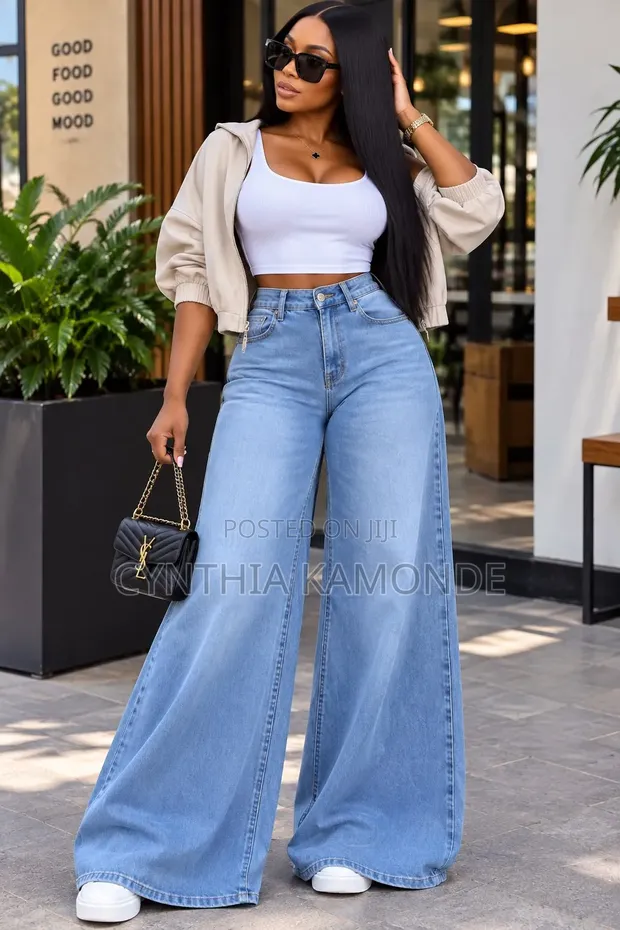 Suruali za Wide Leg za Wanawake - Mtindo wa Classic - 1