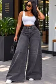 Suruali za Wide Leg za Wanawake - Mtindo wa Classic - 2