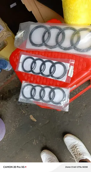 Audi Logo - Integrated Durable ABS Plastic Self-Adhesive