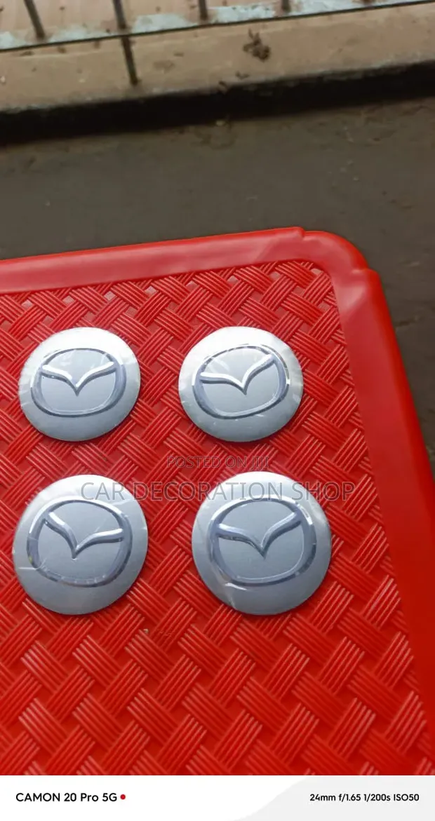 Self-Adhesive Stick-On Mazda Rim Logo Stickers - 1