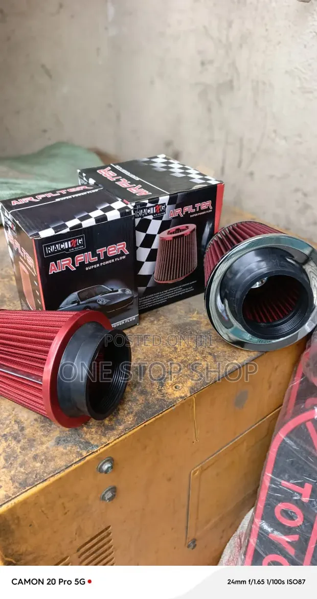 3" Sport Cold Air Intake Filter with Fabric Element & Metal Top - 1