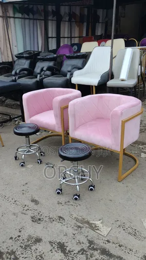 Pedicure Seats and Stools Set - Brand New