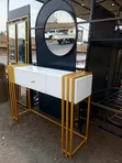 Console Table with Round Mirror - 2