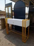 Console Table with Round Mirror - 3