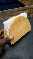 Wooden Serviette Napkin Holder - Blessed Engraving - 4
