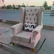 Kiti cha King/Queen cha Beige na Mto - 1