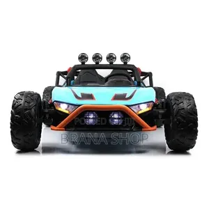 Gari la Watoto la 24V Monster 2-Seater na Remote Control - Bluu