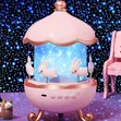 Bunny Carousel Night Light yenye Mandhari 6 Zinazozunguka - 1