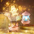 Bunny Carousel Night Light yenye Mandhari 6 Zinazozunguka - 2