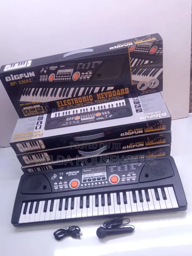 Piano ya Kielektroniki ya Ncha 49 na Maikrofoni na Kebo ya Kuchaji - 1
