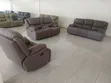 Premium Brown 6 Seater Recliner Sofa Set - 2