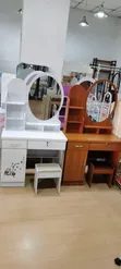 Dressing Table with Mirror - Brown - 1