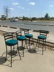 High Round Green Bar Stools - 2