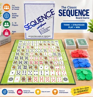 Classic Sequence Board Game Strategy Family Game