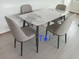 Four Seater Dining Table with Microfibre Chairs