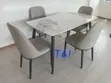 Four Seater Dining Table with Microfibre Chairs - 2