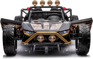 24V Monster 2-Seater Ride-on Car with Remote Control - Black