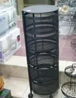 5-Tier Round Fruit Rack with Wheels - 1