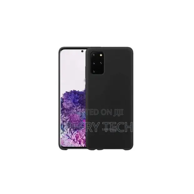 Soft Silicone Back Cover for Samsung Galaxy S20+ - Black - 1