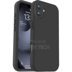 Soft Silicone Slim Fit Case for Apple iPhone 16 Plus - Black