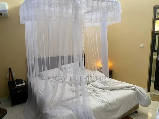 Brand New Pink and White Quality Bed Nets - 1